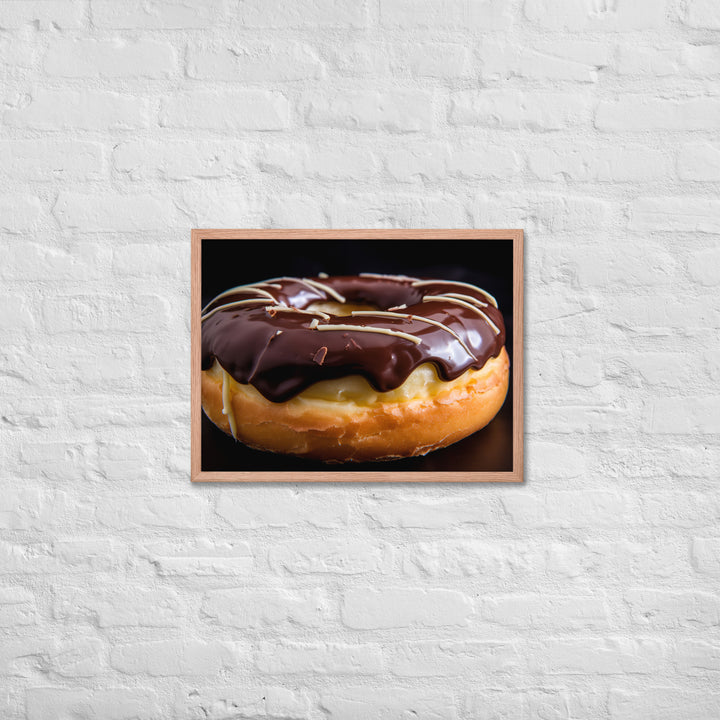 Boston Cream Donut Framed poster 🤤 from Yumify.AI