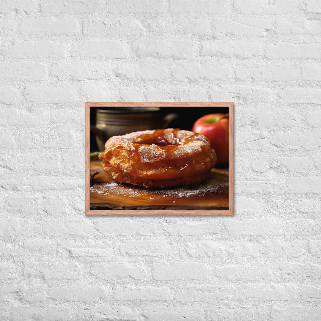 Apple Fritter Donut Framed poster 🤤 from Yumify.AI