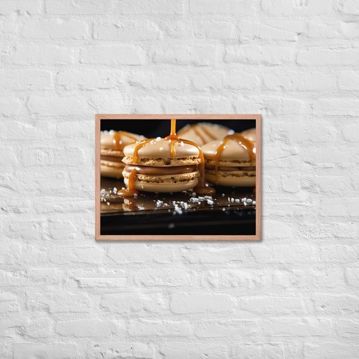 Salted Caramel Macarons Framed poster 🤤 from Yumify.AI