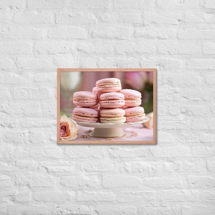 Rose Macarons Framed poster 🤤 from Yumify.AI