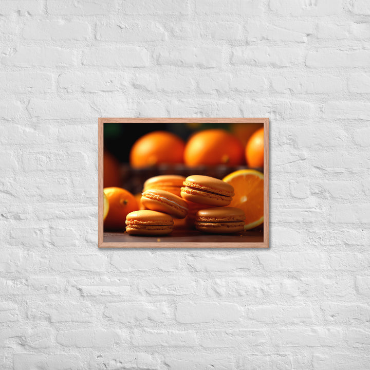 Orange Macarons Framed poster 🤤 from Yumify.AI