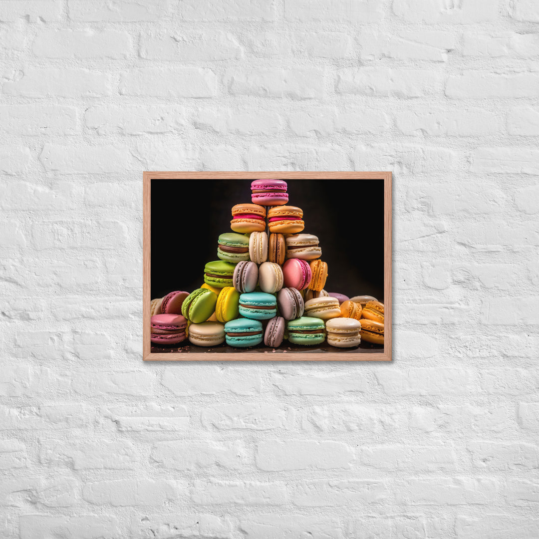 Mixed Flavored Macarons Framed poster 🤤 from Yumify.AI