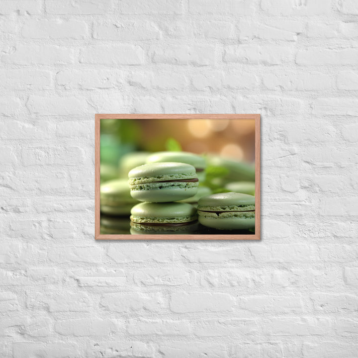 Mint Macarons Framed poster 🤤 from Yumify.AI