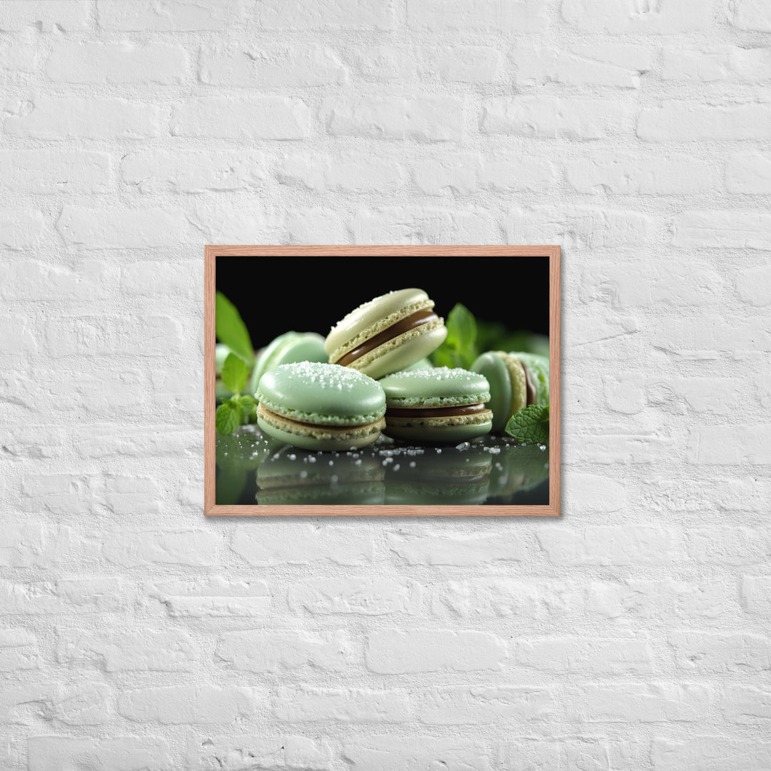 Mint Macarons Framed poster 🤤 from Yumify.AI