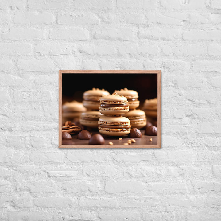 Hazelnut Macarons Framed poster 🤤 from Yumify.AI