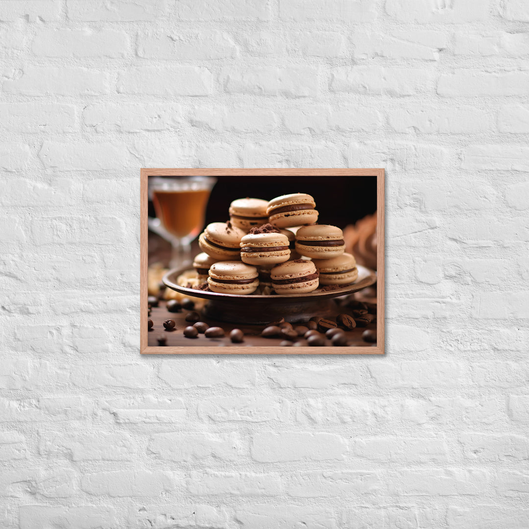 Coffee Macarons Framed poster 🤤 from Yumify.AI