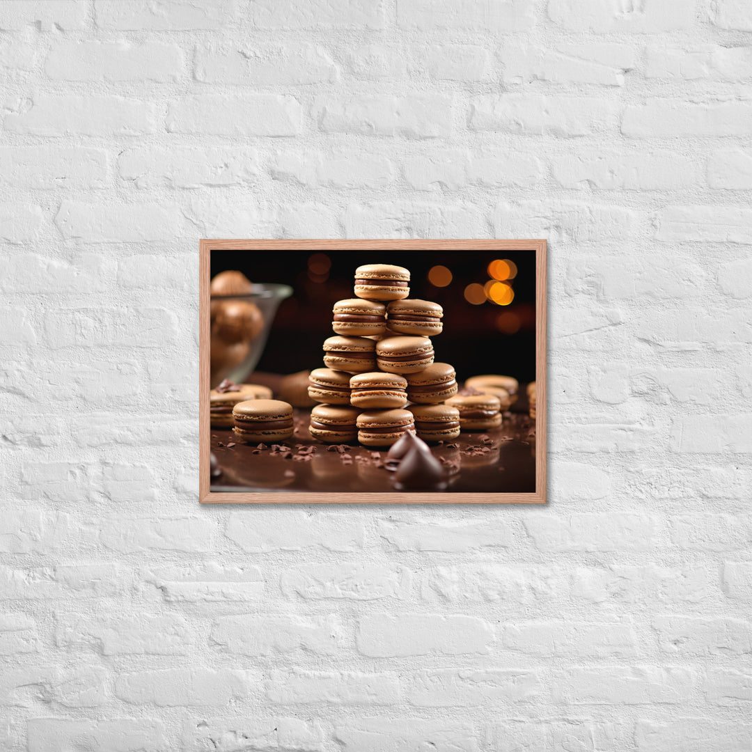 Chocolate Macarons Framed poster 🤤 from Yumify.AI