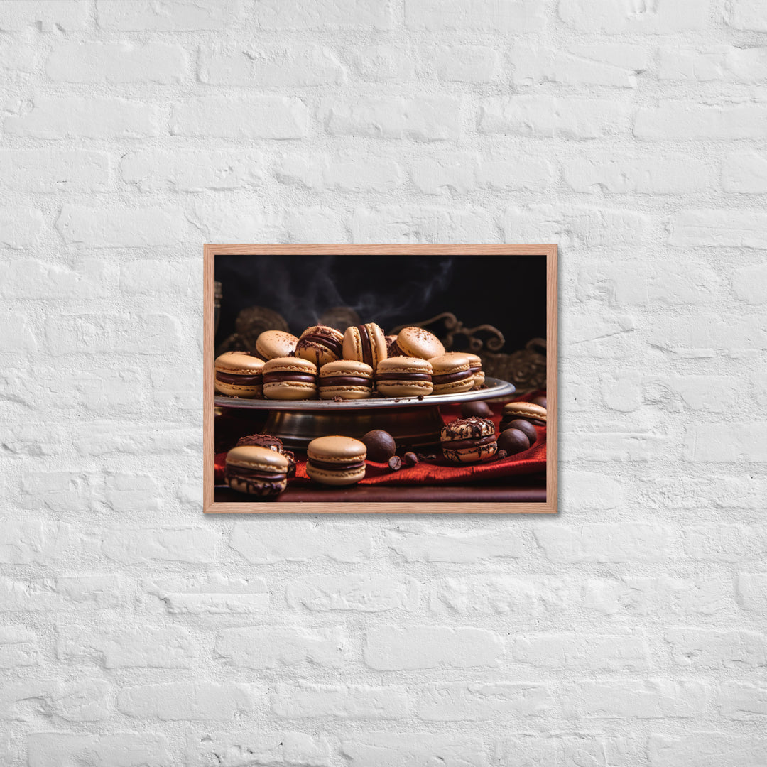 Chocolate Macarons Framed poster 🤤 from Yumify.AI