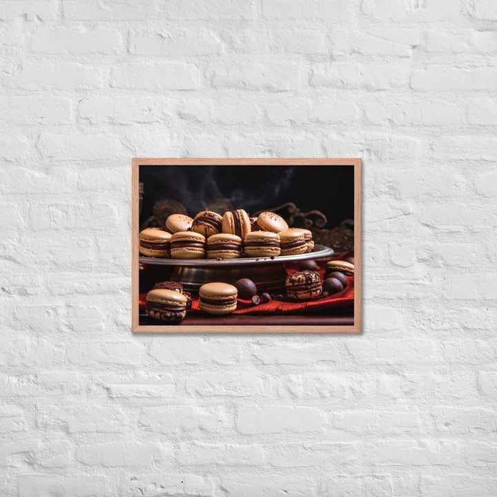 Chocolate Macarons Framed poster 🤤 from Yumify.AI