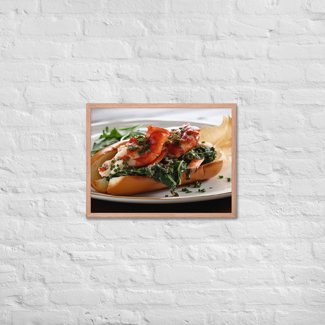 Tarragon Lobster Roll Framed poster 🤤 from Yumify.AI