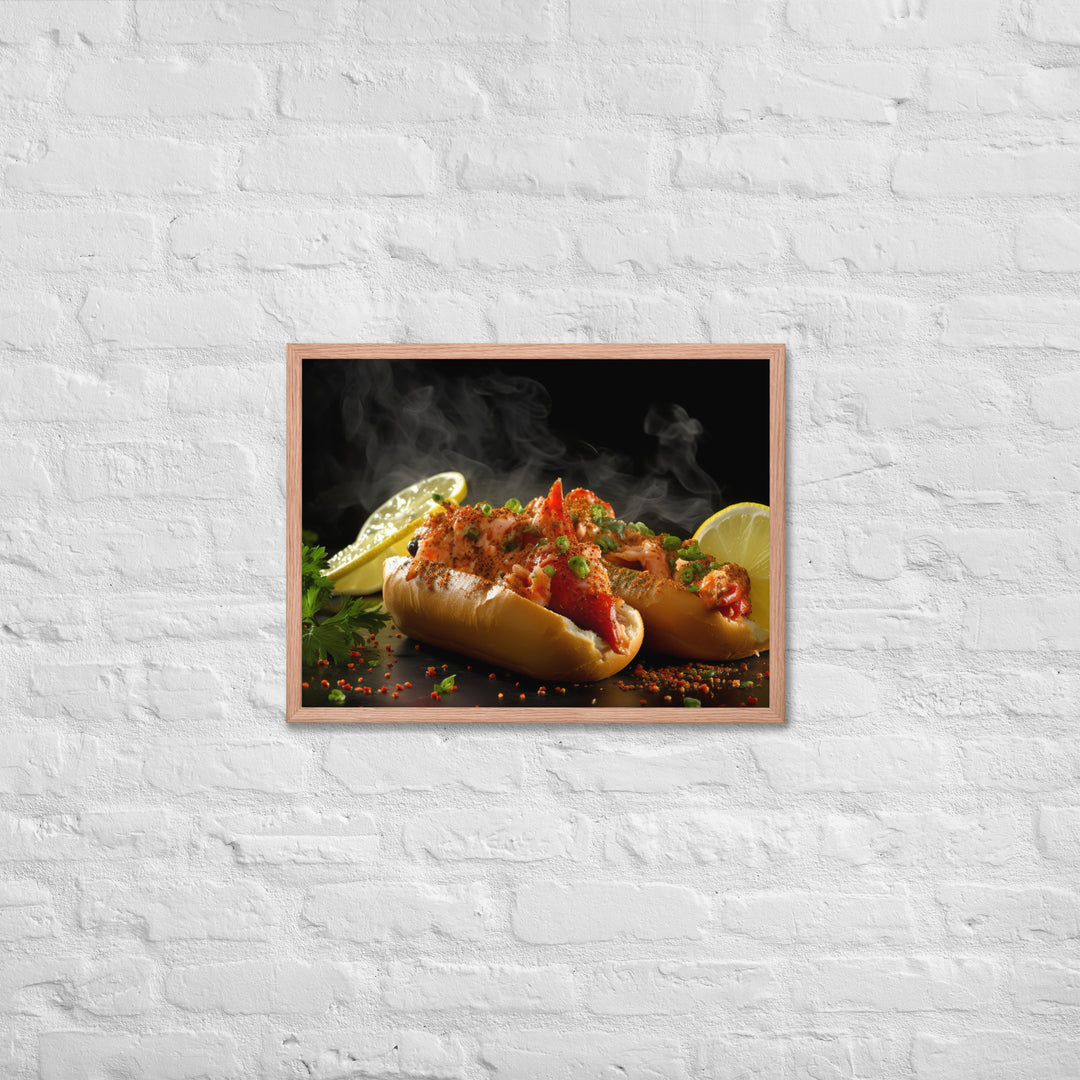 Spicy Lobster Roll Framed poster 🤤 from Yumify.AI