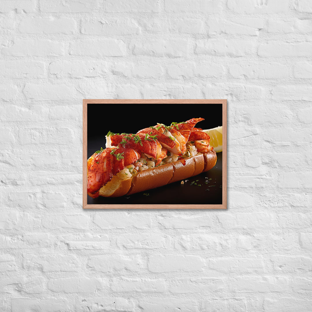 Spicy Lobster Roll Framed poster 🤤 from Yumify.AI