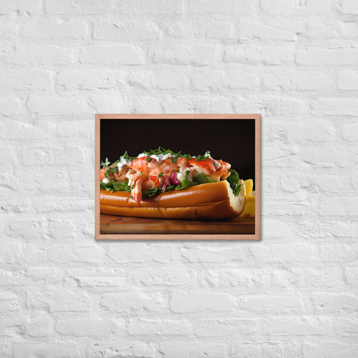 Maine Style Lobster Roll Framed poster 🤤 from Yumify.AI