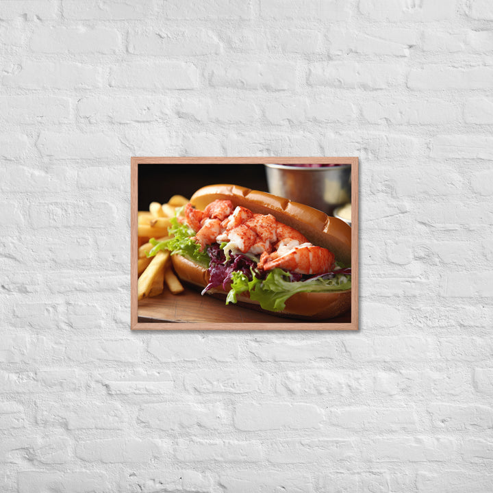 Maine Style Lobster Roll Framed poster 🤤 from Yumify.AI