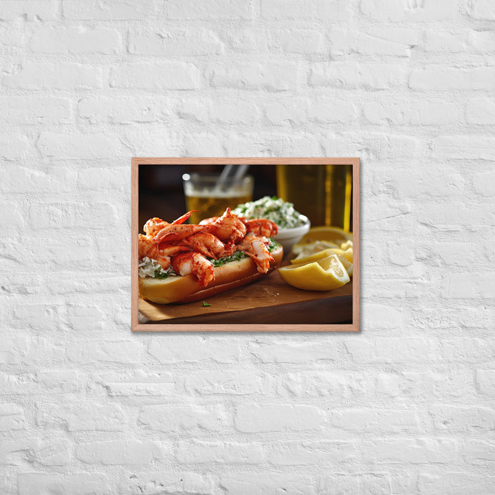 Lemon Butter Lobster Roll Framed poster 🤤 from Yumify.AI