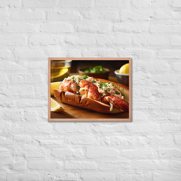 Lemon Butter Lobster Roll Framed poster 🤤 from Yumify.AI