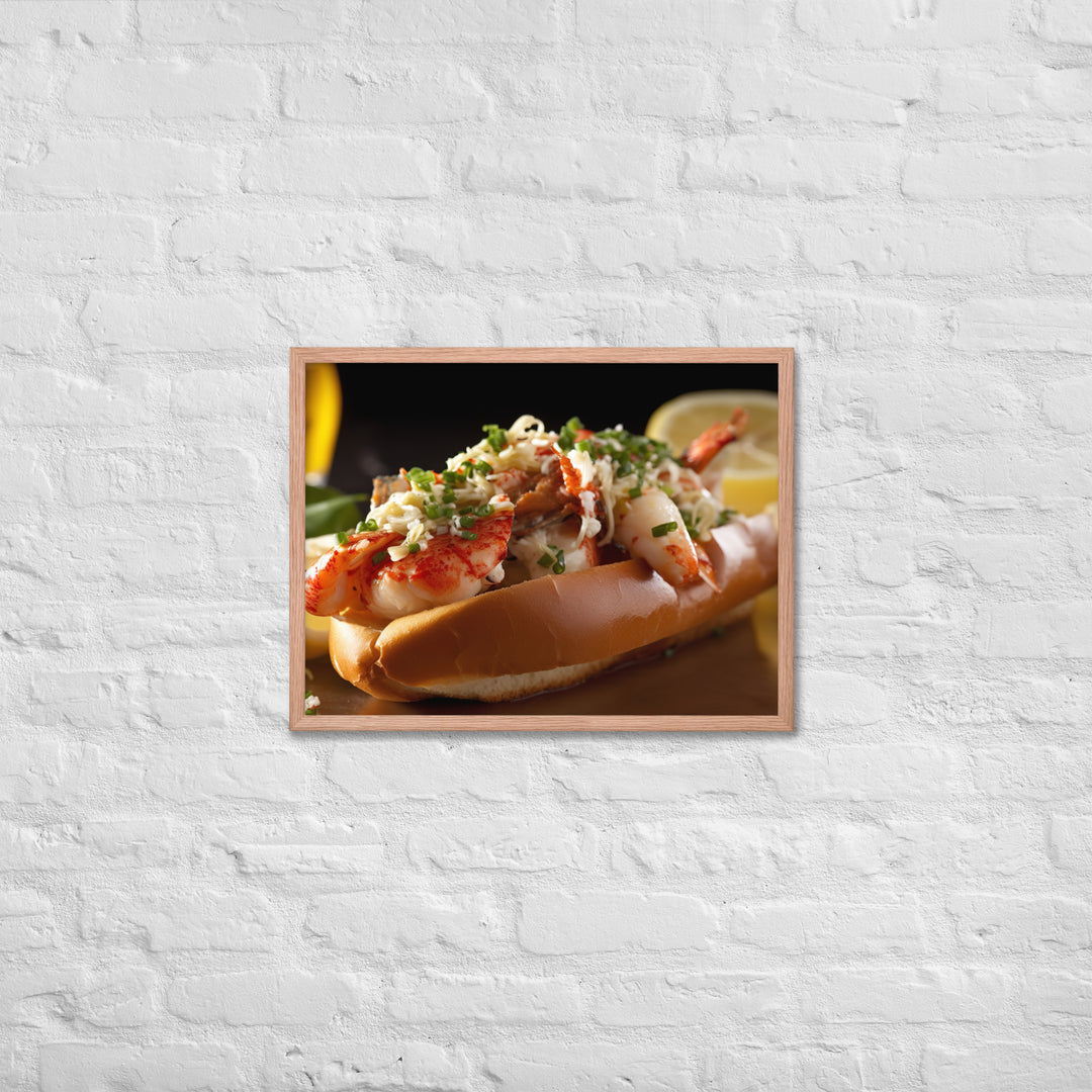 Lemon Butter Lobster Roll Framed poster 🤤 from Yumify.AI