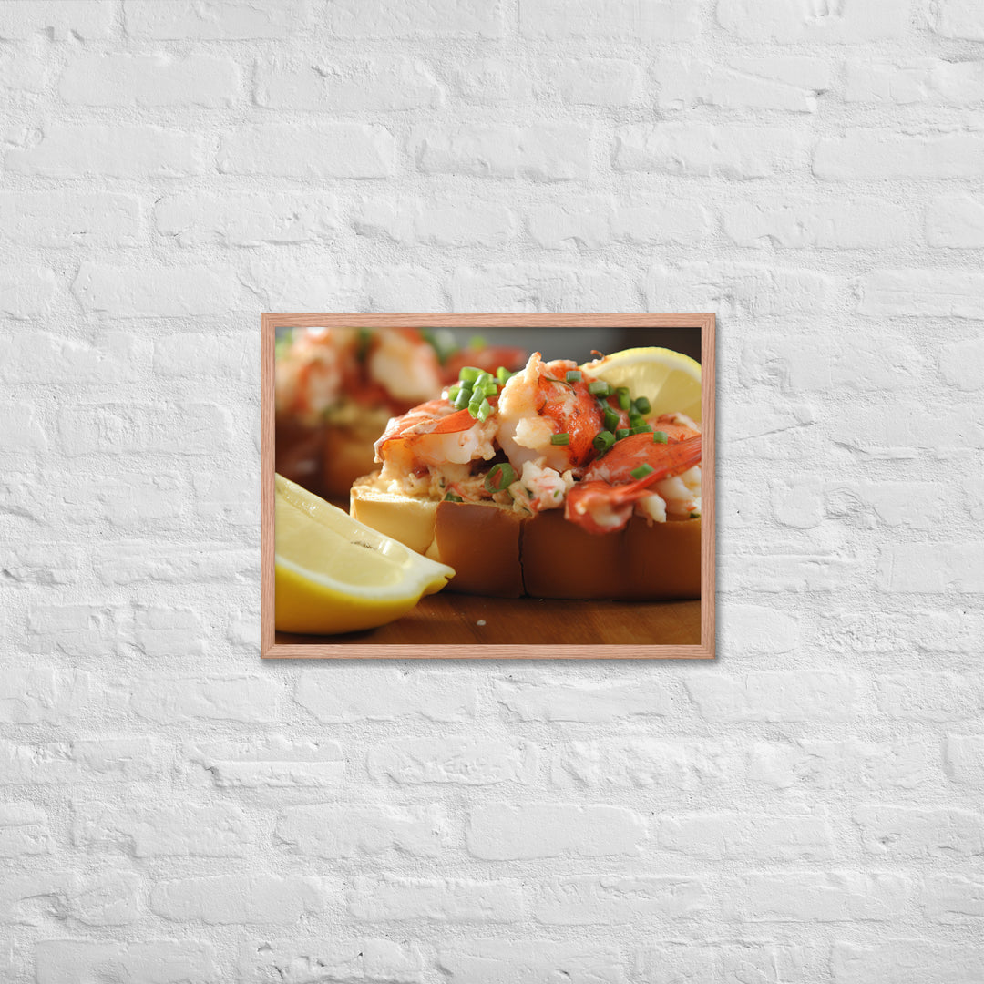 Lemon Butter Lobster Roll Framed poster 🤤 from Yumify.AI