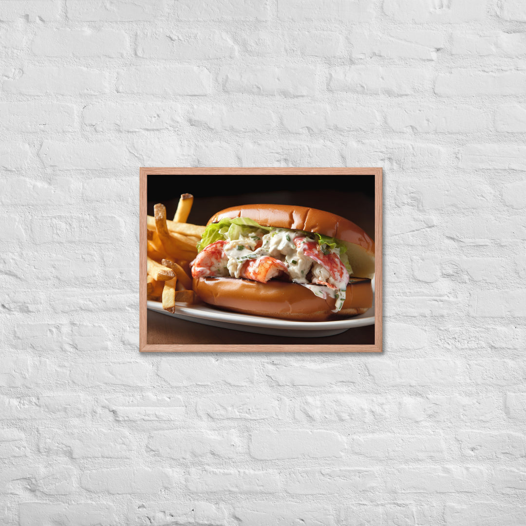 Connecticut Style Lobster Roll Framed poster 🤤 from Yumify.AI