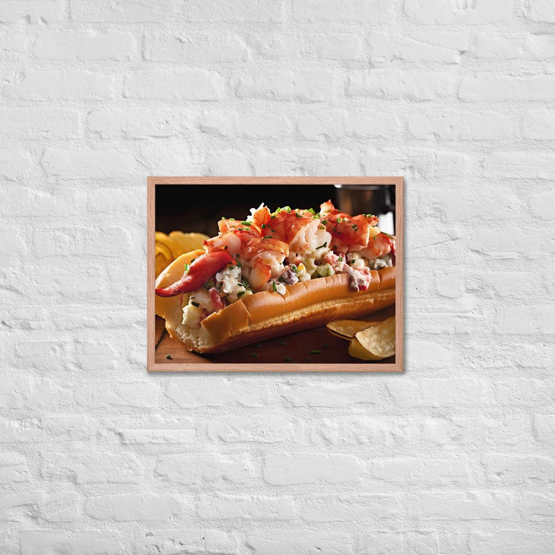 Connecticut Style Lobster Roll Framed poster 🤤 from Yumify.AI