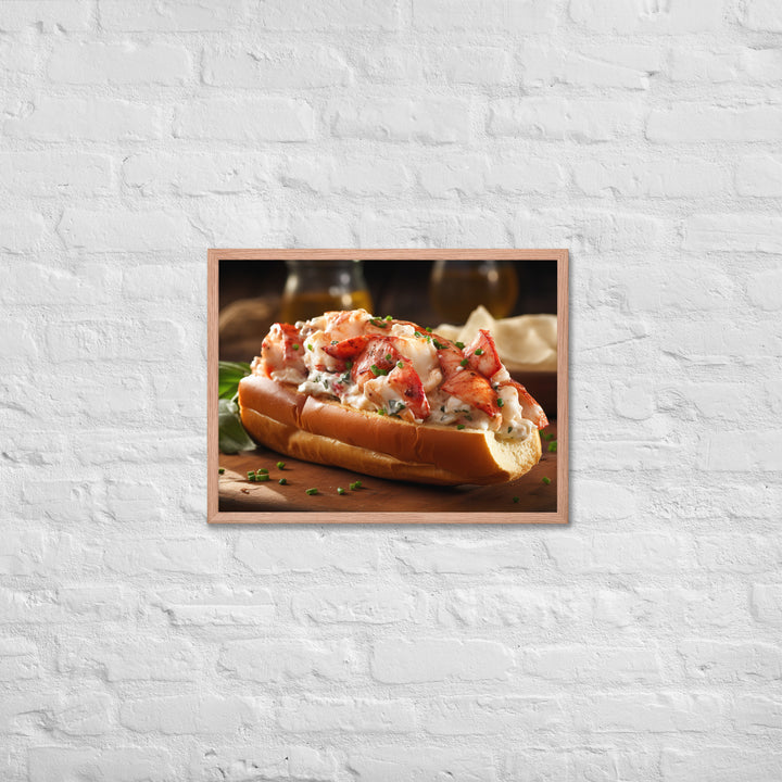 Classic Lobster Roll Framed poster 🤤 from Yumify.AI