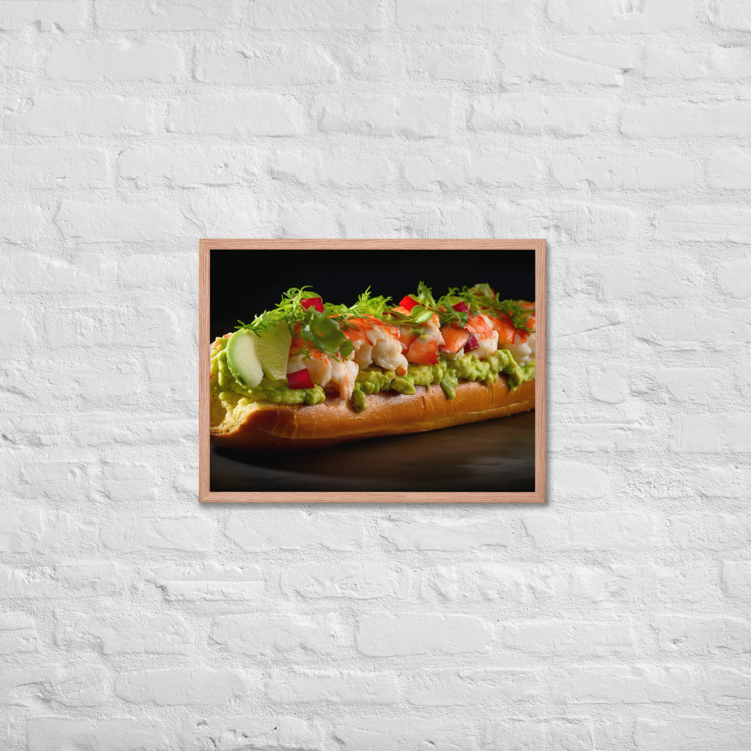 Avocado Lobster Roll Framed poster 🤤 from Yumify.AI