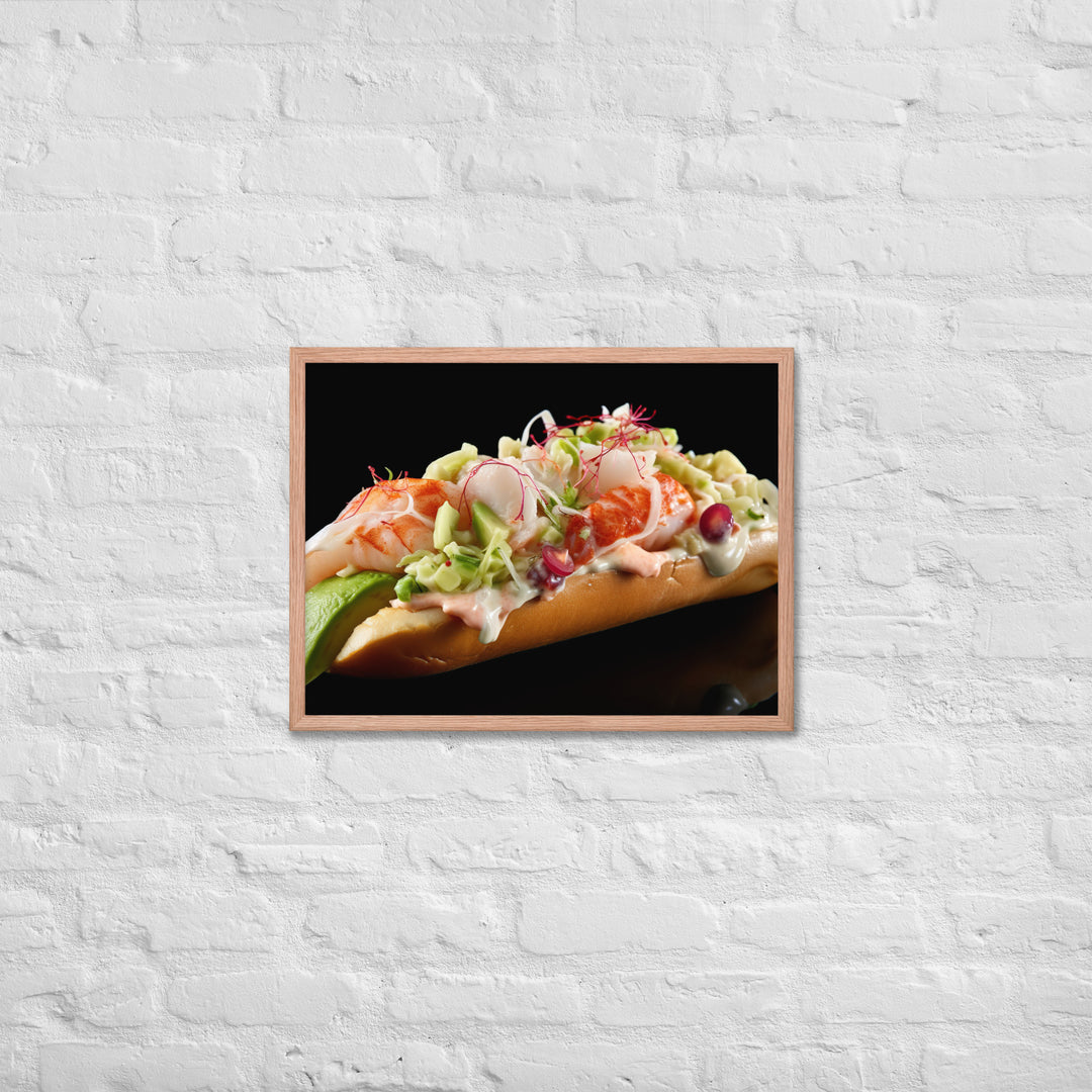 Avocado Lobster Roll Framed poster 🤤 from Yumify.AI