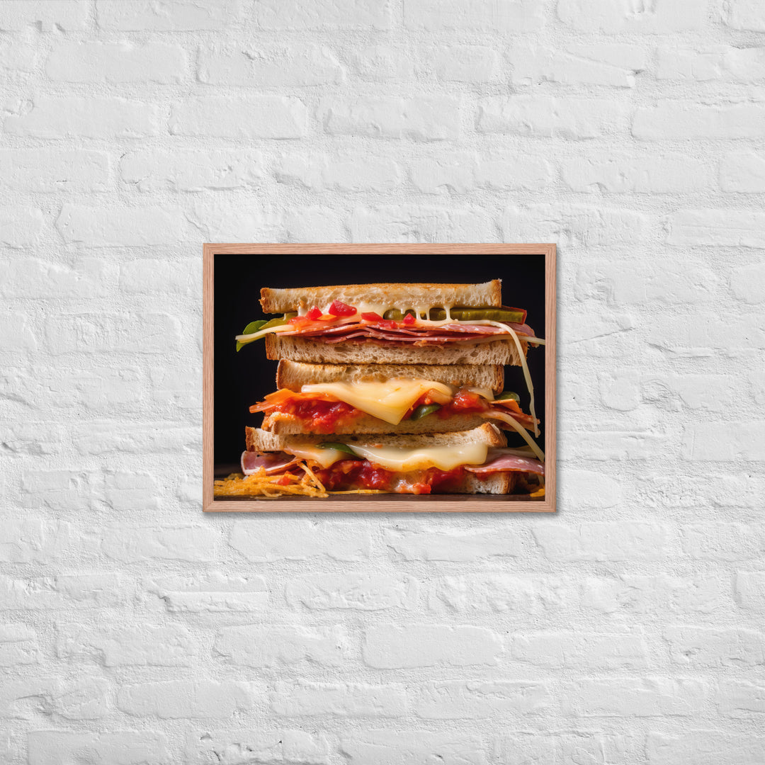 Cheese Sandwich Framed poster 🤤 from Yumify.AI