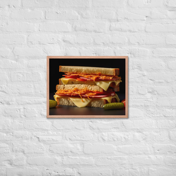 Cheese Sandwich Framed poster 🤤 from Yumify.AI