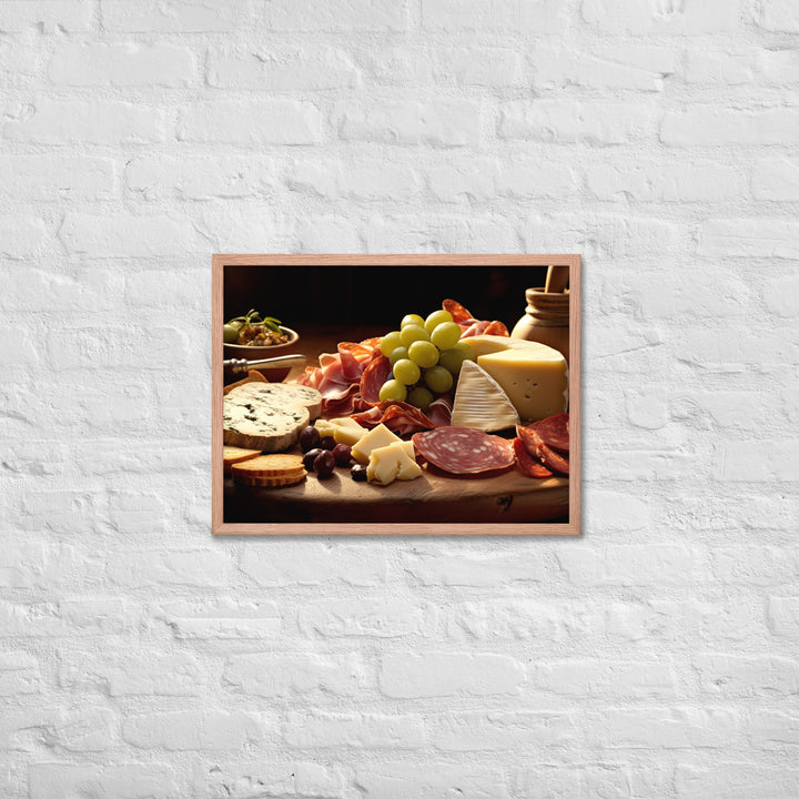 Cheese and Charcuterie Platter Framed poster 🤤 from Yumify.AI