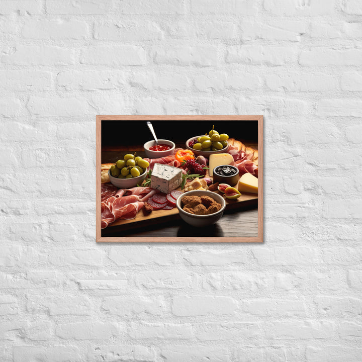 Cheese and Charcuterie Platter Framed poster 🤤 from Yumify.AI