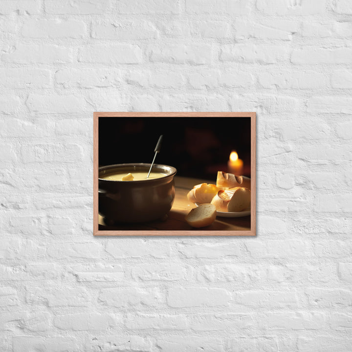 Swiss Cheese Fondue Framed poster 🤤 from Yumify.AI