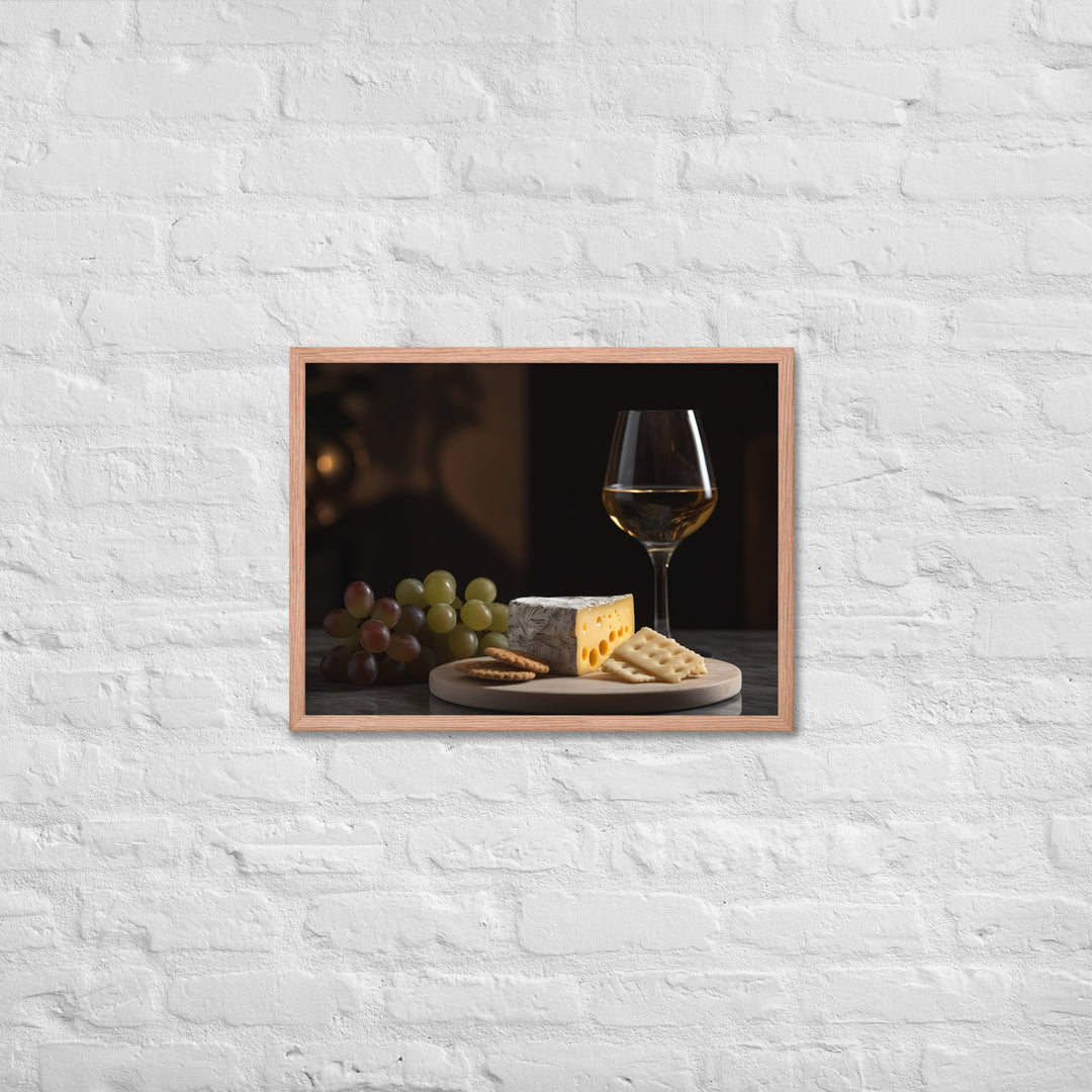 Swiss Cheese and Wine Pairing Framed poster 🤤 from Yumify.AI