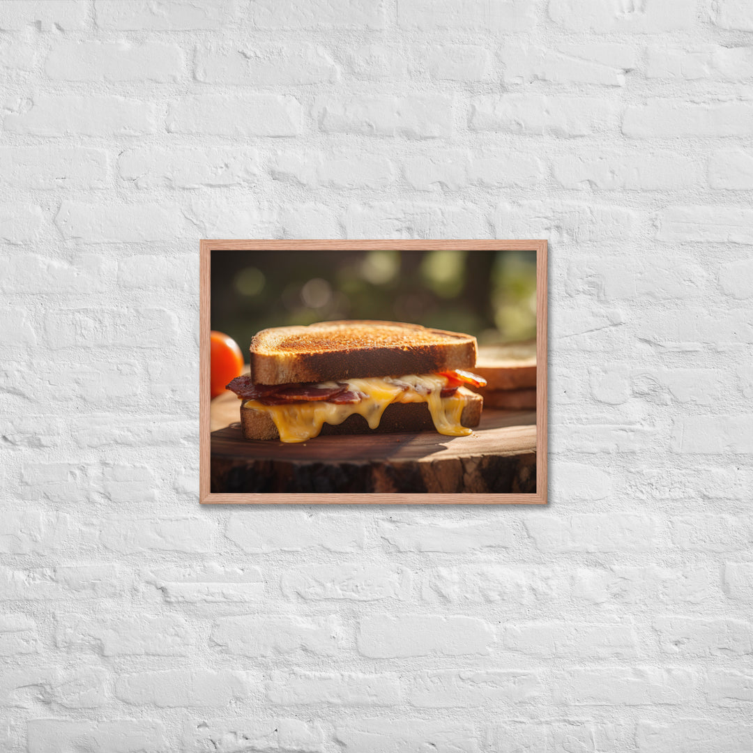 Sandwich made with sharp cheddar Framed poster 🤤 from Yumify.AI