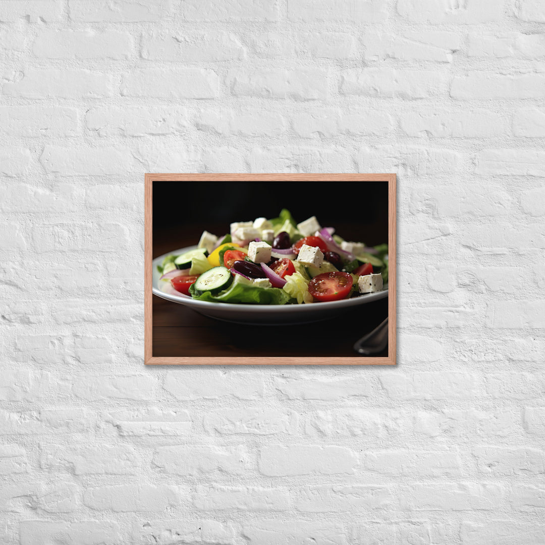 Greek Salad with Feta Framed poster 🤤 from Yumify.AI