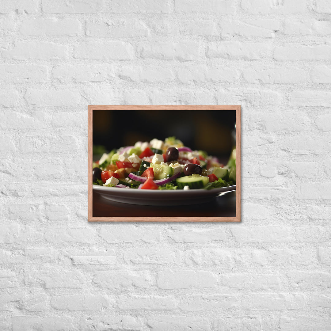 Greek Salad with Feta Framed poster 🤤 from Yumify.AI