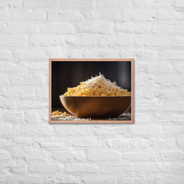 Freshly grated Parmesan cheese Framed poster 🤤 from Yumify.AI