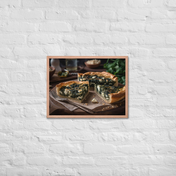 Feta and Spinach Tart Framed poster 🤤 from Yumify.AI