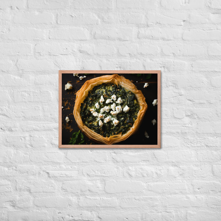 Feta and Spinach Tart Framed poster 🤤 from Yumify.AI