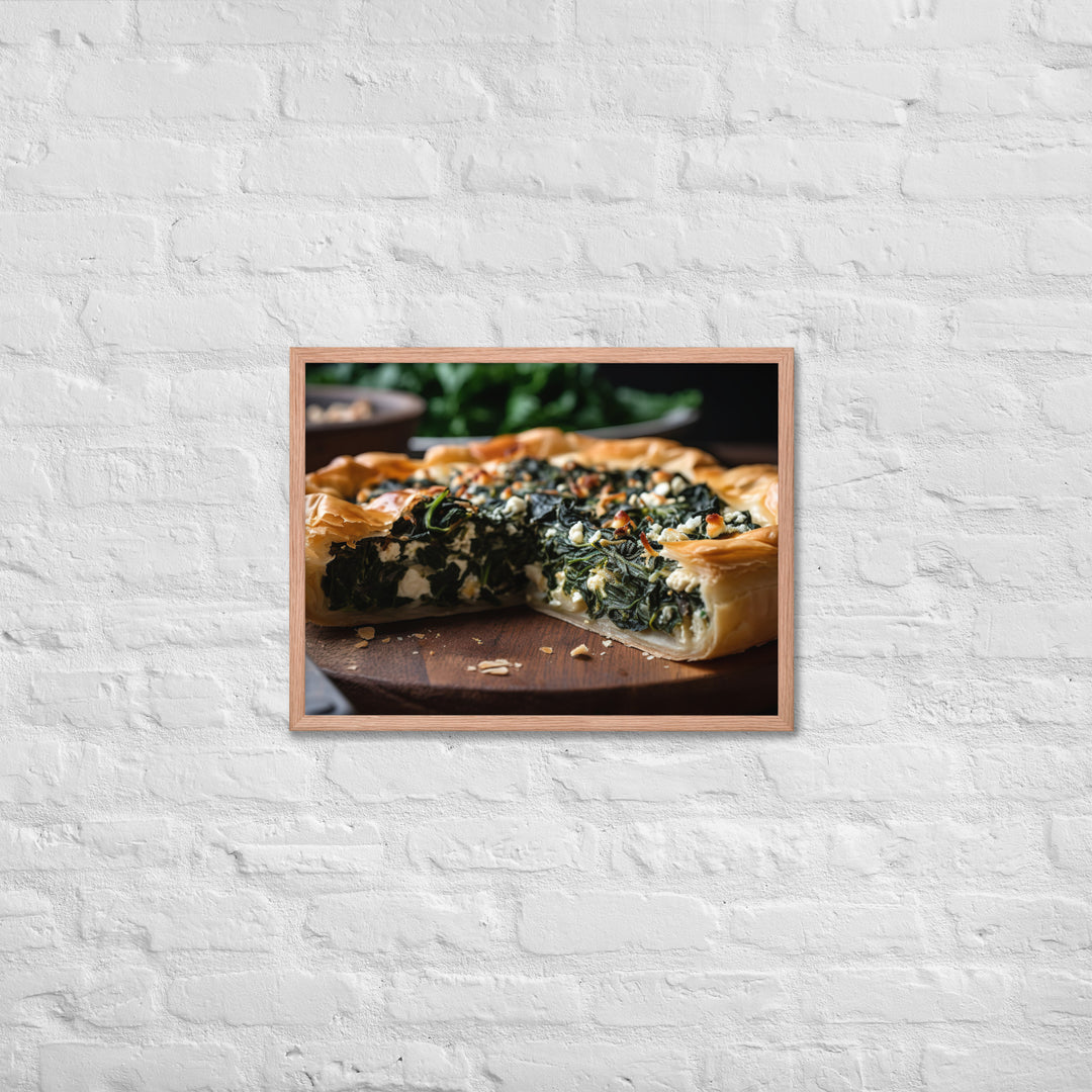 Feta and Spinach Tart Framed poster 🤤 from Yumify.AI