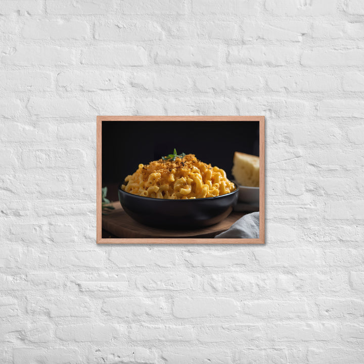 Cheddar Mac and Cheese Framed poster 🤤 from Yumify.AI