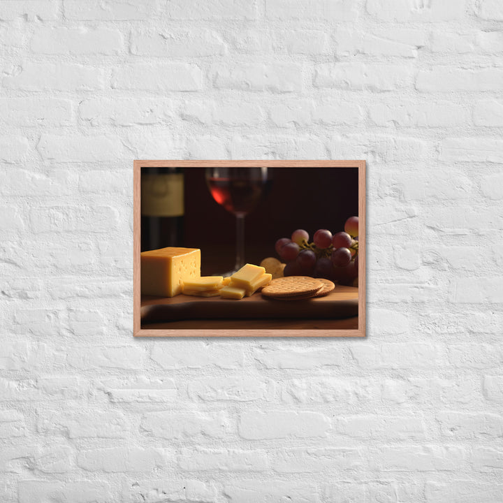 Cheddar and Crackers Framed poster 🤤 from Yumify.AI