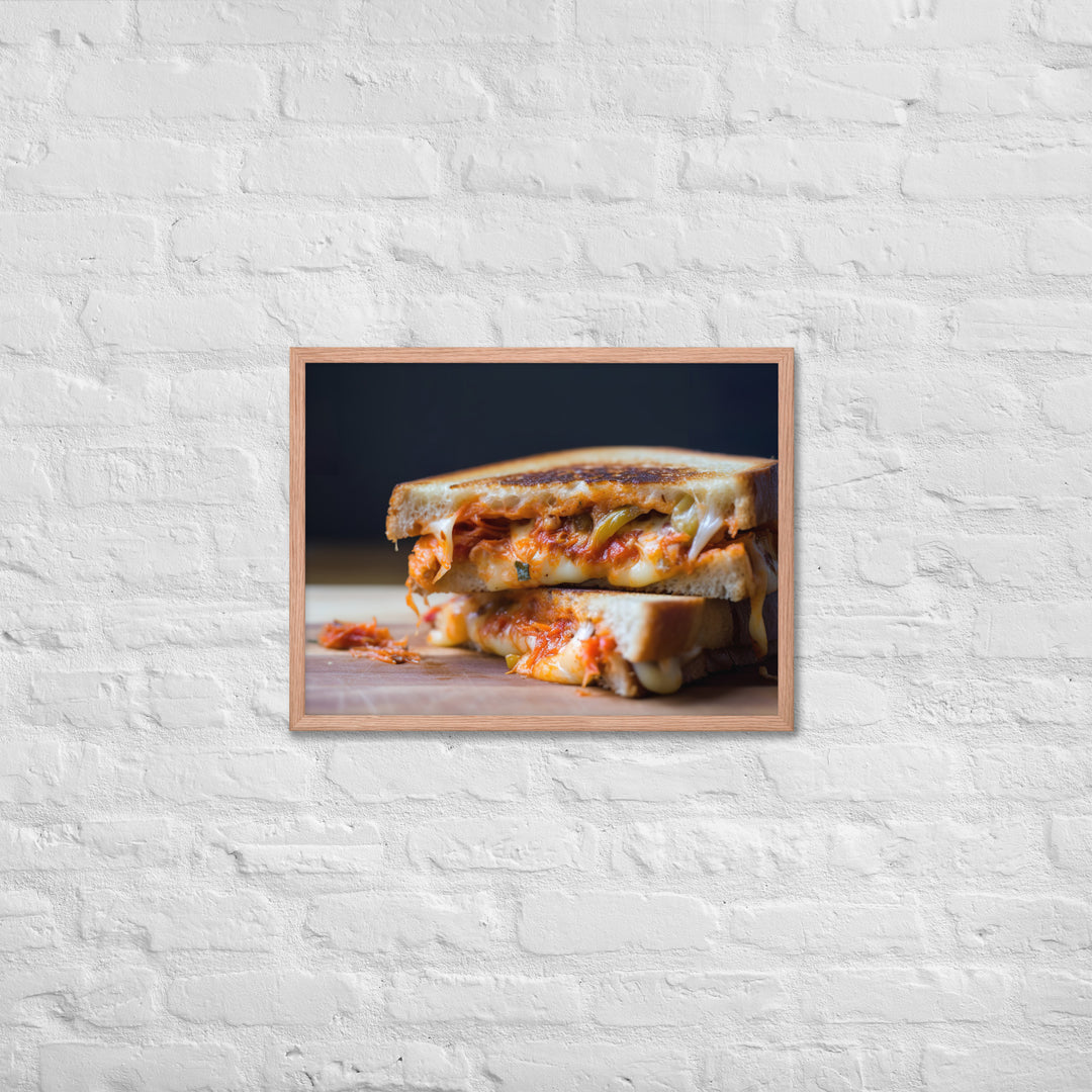 Kimchi Grilled Cheese Framed poster 🤤 from Yumify.AI