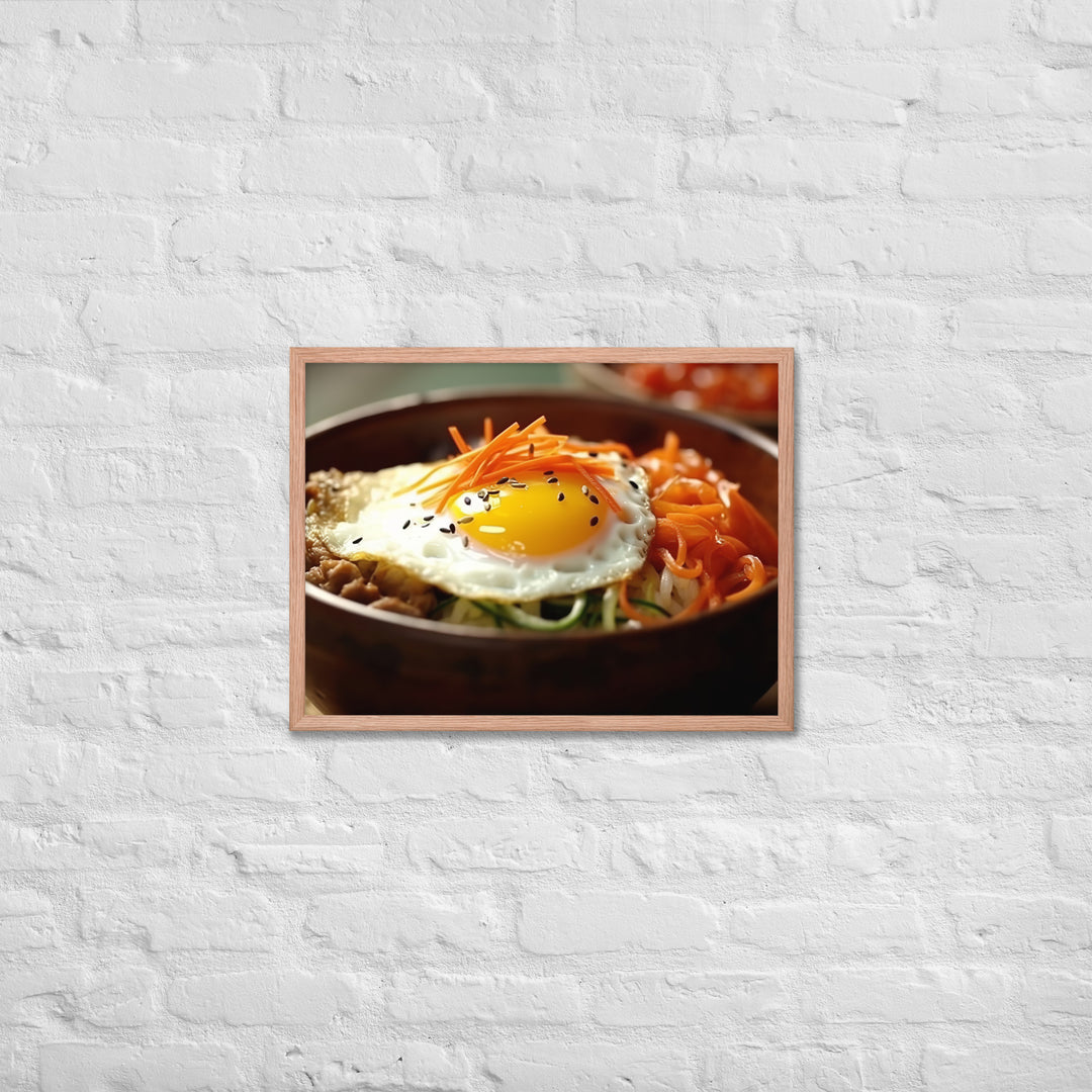 Kimchi Bibimbap Framed poster 🤤 from Yumify.AI