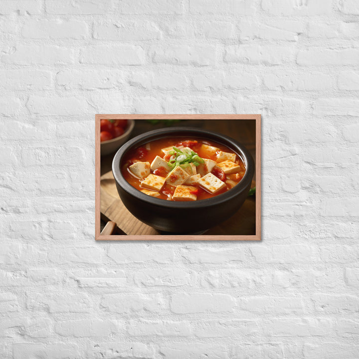 Kimchi Tofu Soup Framed poster 🤤 from Yumify.AI