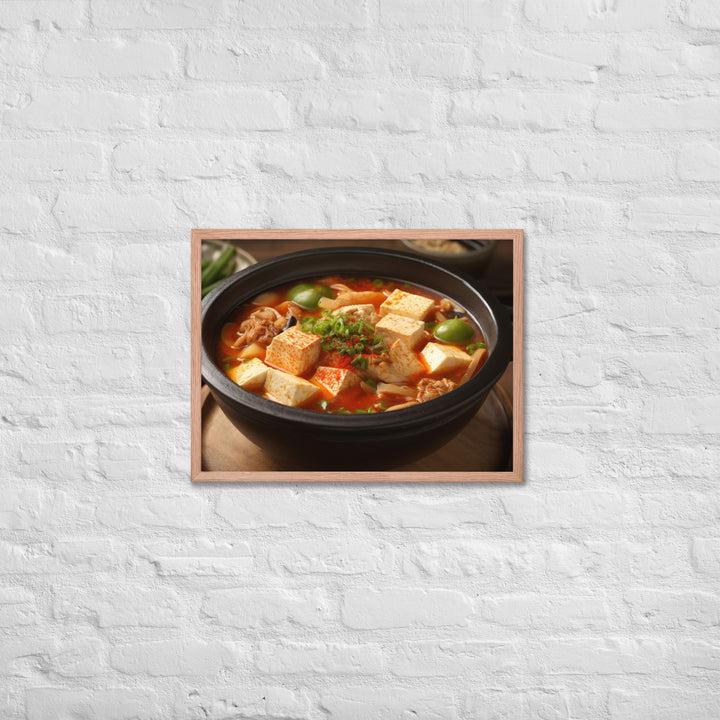 Kimchi Tofu Soup Framed poster 🤤 from Yumify.AI