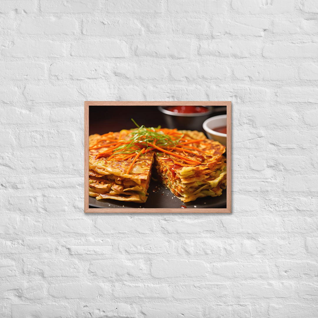 Kimchi Pancake Framed poster 🤤 from Yumify.AI