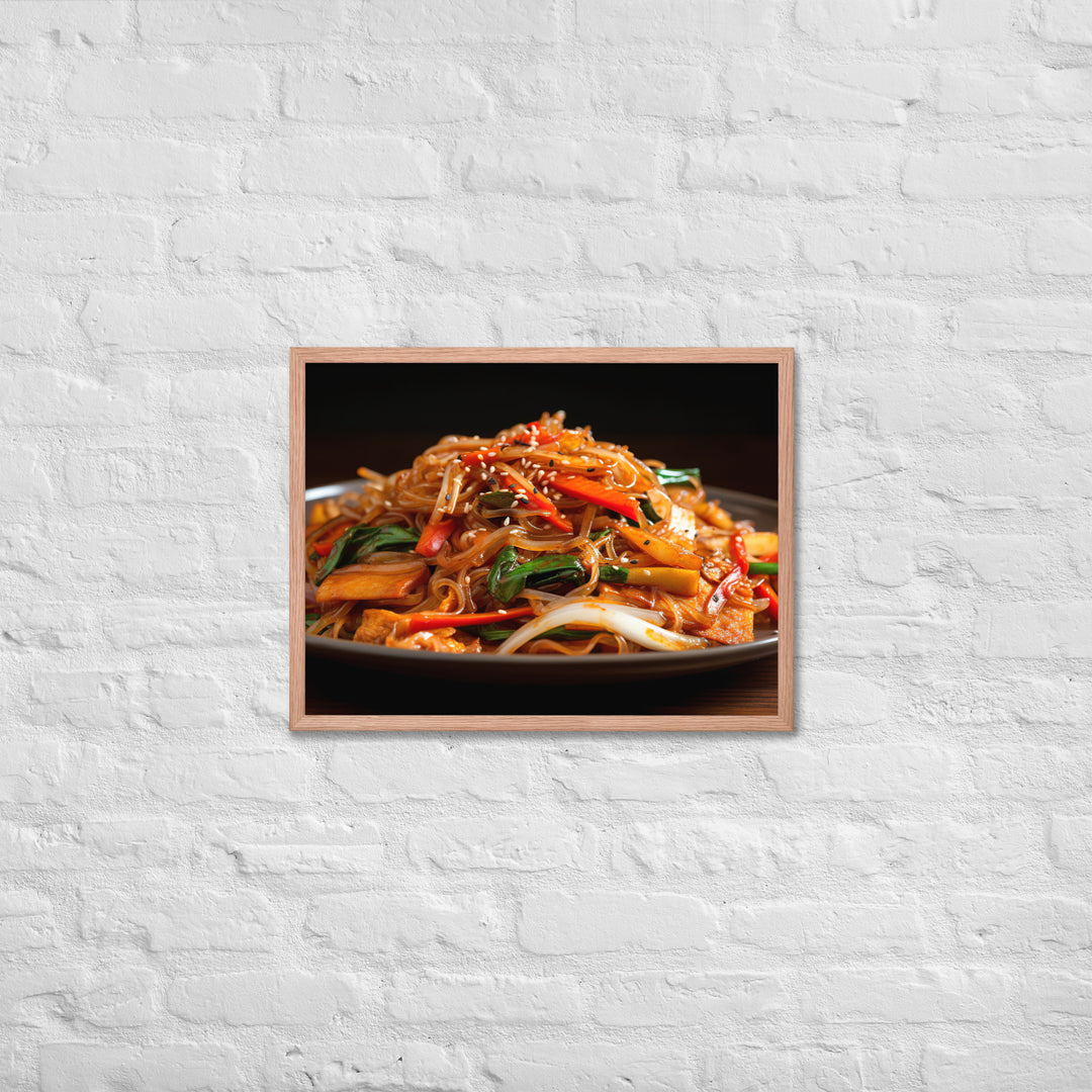 Kimchi Japchae Framed poster 🤤 from Yumify.AI