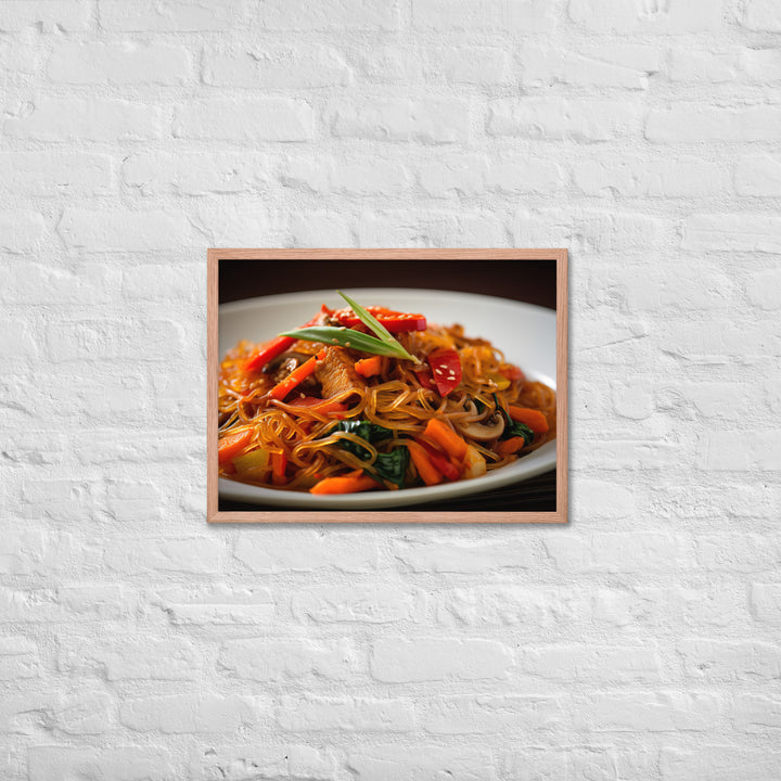 Kimchi Japchae Framed poster 🤤 from Yumify.AI