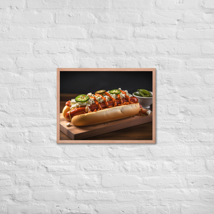 Kimchi Hot Dog Framed poster 🤤 from Yumify.AI